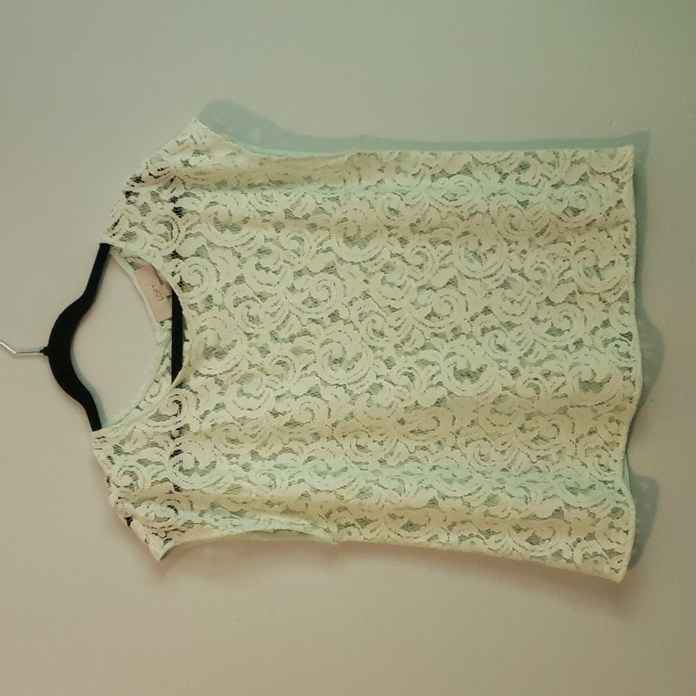 Mint Green Lace Top